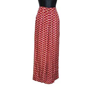 Elise Chalmin Silk Pants French size 34 pink geometric pattern